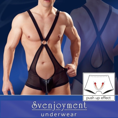Homme portant un Body Svenjoyment, lingerie confortable et douce