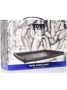 Spritzschutztuch aus schwarzem Vinyl von Tom of Finland