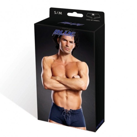 Image of the Sexy Night Blue Boxer Brief - Lingerie Homme Blue Line