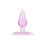 Mini plug anale trasparente rosa in silicone fetish