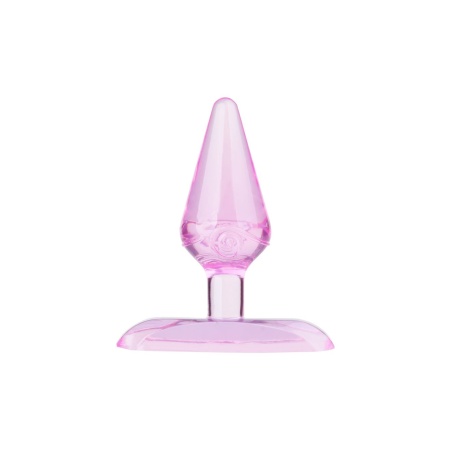 Mini plug anale trasparente rosa in silicone fetish