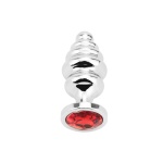 Immagine di Bijou Anal Plug Ribbed Red L by Being Fetish