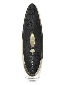 Luxurious Satisfyer Haute Couture Clitoral Stimulator in genuine leather and precious metal