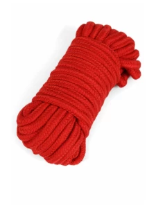 Corde de bondage Shibari Spazm 10m en coton rouge