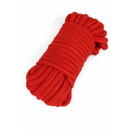 Corde de bondage Shibari Spazm 10m en coton rouge