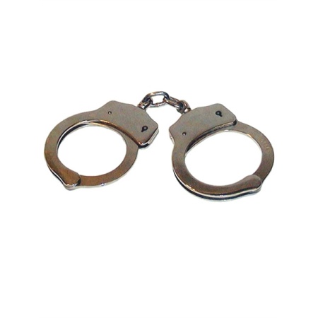 Mister B double-locking handcuffs in nickel-plated steel