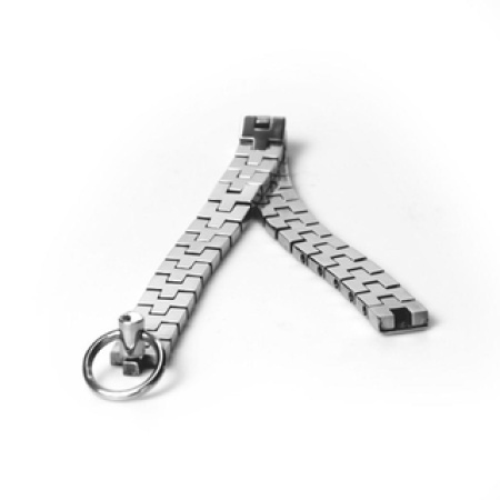 Image of the Adjustable Steel BDSM Necklace by Black Label
