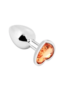 Image du Plug Anal Bijou en Acier - Cœur Orange S de PLGZ