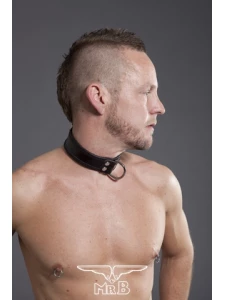 Image of a Mister B Heavy Duty Leather Slave Collar with Ring