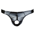Product image Slip Ouverte Vinyle, sexy black vinyl lingerie for men
