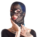 Image of the Bad Kitty Sensual Hood, fetish accessory in black lace
