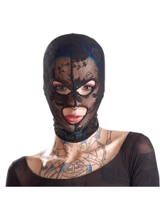 Immagine del cappuccio sensuale Bad Kitty, accessorio fetish in pizzo nero