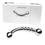 Dildo in stainless steel The Wand Bow on a white background