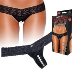 Sexy lace briefs with stimulating beads