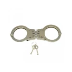 Rimba nickel-plated steel double-locking BDSM handcuffs