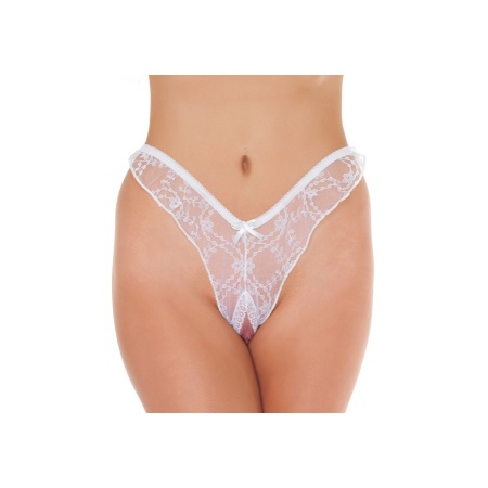 Image of Amorable's sexy Brazilian thong by Rimba in white lace