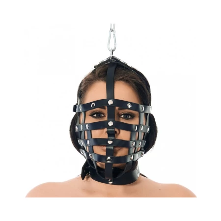 Image of Rimba leather eye mask with adjustable buckles