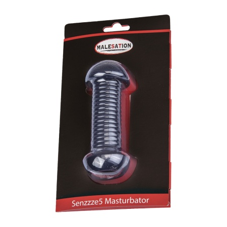 Image of the Malesation Senzzze5 dark blue masturbator, an effective and easy-to-use male sextoy