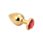 Image of Anal Plug in Shiny Metal Heart Red L - PLGZ
