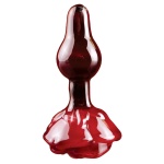 Immagine del tappo anale in vetro Icicles n°76 Rose con tappo a forma di rosa