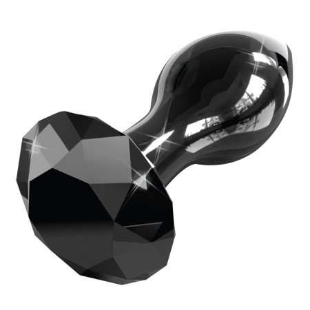 Plug Anal en Verre Icicles n°78 - Black Diamond