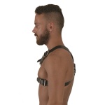 Y-Front Heavy Duty Leather BDSM Harness by Mister B
