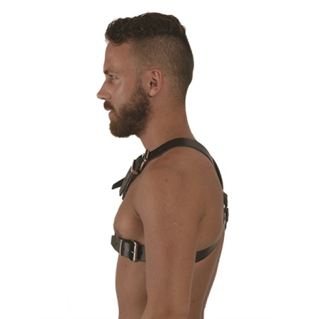 Y-Front Heavy Duty Leather BDSM Harness by Mister B