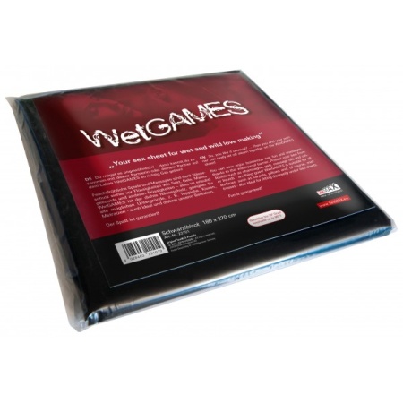 Immagine del lenzuolo impermeabile nero WetGames, un accessorio erotico di Joydivision