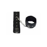 Black imitation leather ankle cuffs from Smart Moves for BDSM scenarios