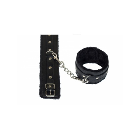 Black imitation leather ankle cuffs from Smart Moves for BDSM scenarios