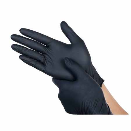 XL black nitrile disposable gloves from Mister B