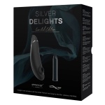 Lussuoso cofanetto Silver Delights che include Womanizer Premium e We-Vibe Tango