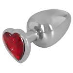 Plug Anal Diamant You2Toys, Large, 159 gr with a red gemstone