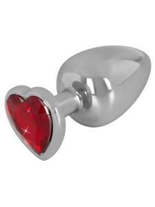 Plug anal en aluminium avec bijou décoratif