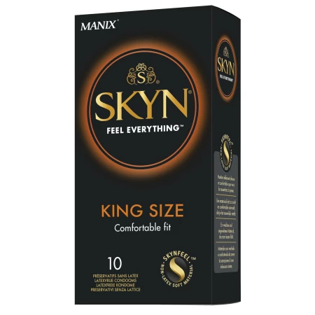 Confezione da 10 preservativi senza lattice Manix Skyn King Size