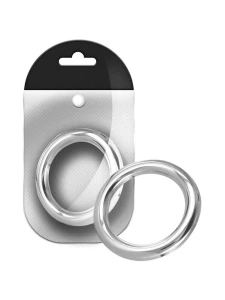 Black Label Stainless Steel Penis Ring on white background