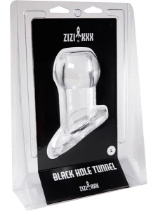 Image of the Zizi Black Hole Tunnel 32 penis sleeve in transparent TPR