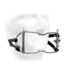 Black Label mouth spreader with leather strap for BDSM games