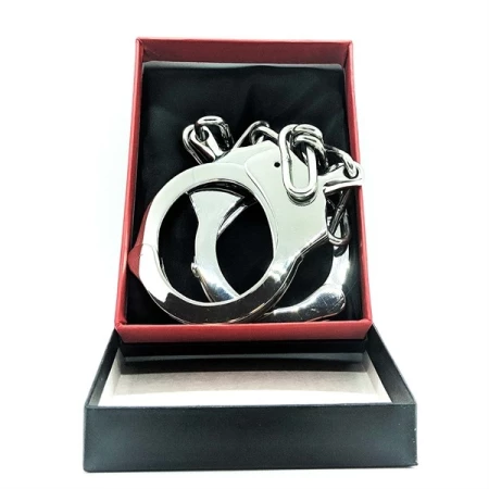 Image of Black Label Stainless Steel BDSM Handcuffs