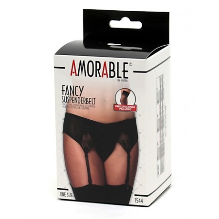 Image du porte-jarretelles sexy Amorable Rimba avec string et bas