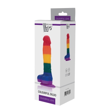 Immagine del dildo arcobaleno da 21,5 cm di Dream Toys