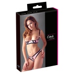 Cottelli Collection Seductive Push-Up set in pink satin with black details