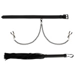 Vegan Fetish BDSM set with necklace and whip