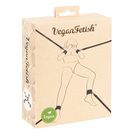 Kit d'attaches de lit Vegan Fetish avec menottes pour poignets et chevilles
