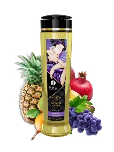 Flasche SHUNGA Massageöl mit exotischen Früchten