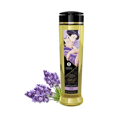 Shunga Lavender massage oil for the pleasure of two