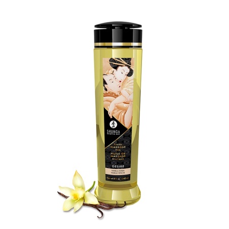 Olio per massaggi erotici Shunga Vanilla per il piacere di due persone