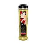 Shunga Erotic Massage Oil Bottle - Erdbeer Sekt Parfum