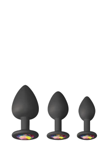 Immagine del set di plug in silicone nero di NS Novelties