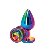 Immagine del plug M multicolore di NS Novelties, giocattolo anale cromato leggero